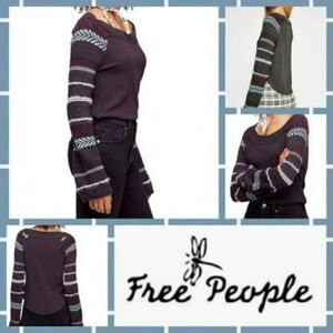 NWT MSRP $98 Free People Fairground Thermal Top Women's Size Small